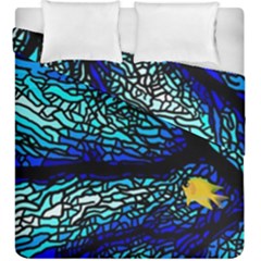 Sea-fans-diving-coral-stained-glass Duvet Cover Double Side (king Size) by Sapixe