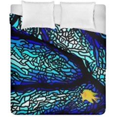 Sea-fans-diving-coral-stained-glass Duvet Cover Double Side (california King Size) by Sapixe