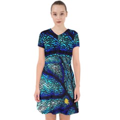 Sea-fans-diving-coral-stained-glass Adorable In Chiffon Dress by Sapixe