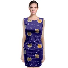 Multi Cats Classic Sleeveless Midi Dress