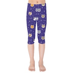 Multi Cats Kids  Capri Leggings  by CleverGoods