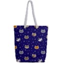 Multi Cats Full Print Rope Handle Tote (Small) View2