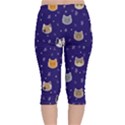 Multi Cats Velvet Capri Leggings  View2