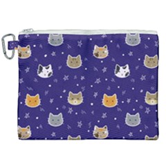 Multi Cats Canvas Cosmetic Bag (xxl) by CleverGoods