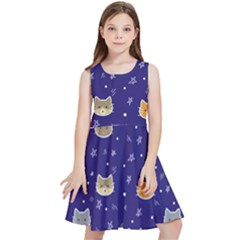 Multi Cats Kids  Skater Dress by CleverGoods