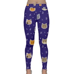 Multi Kitty Classic Yoga Leggings by CleverGoods