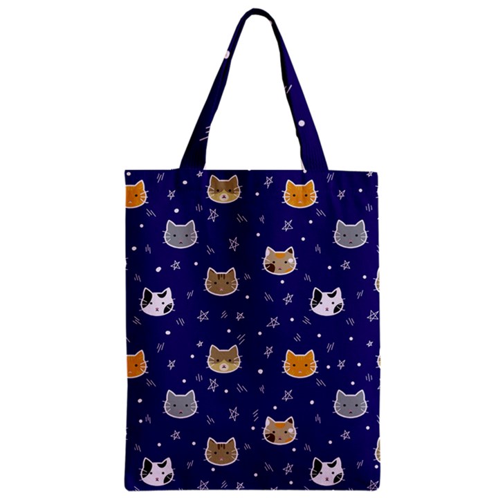 Multi Kitty Zipper Classic Tote Bag