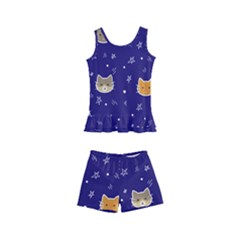 Multi Kitty Kids  Boyleg Swimsuit