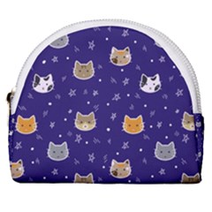 Multi Kitty Horseshoe Style Canvas Pouch by CleverGoods