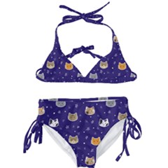 Multi Kitty Kids  Classic Bikini Set by CleverGoods