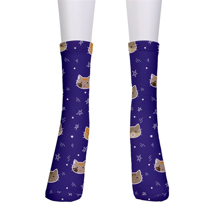 Multi Kitty Men s Crew Socks