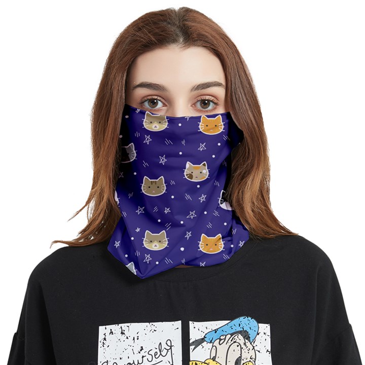 Multi Kitty Face Covering Bandana (Two Sides)