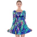 Title Wave, Blue, Crashing, Wave, Natuere, Abstact, File Img 20201219 024243 200 Long Sleeve Skater Dress View1