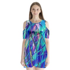 Title Wave, Blue, Crashing, Wave, Natuere, Abstact, File Img 20201219 024243 200 Shoulder Cutout Velvet One Piece