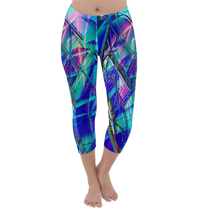 Title Wave, Blue, Crashing, Wave, Natuere, Abstact, File Img 20201219 024243 200 Capri Winter Leggings 