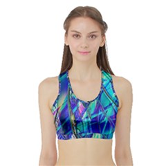 Title Wave, Blue, Crashing, Wave, Natuere, Abstact, File Img 20201219 024243 200 Sports Bra With Border by ScottFreeArt