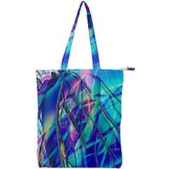 Title Wave, Blue, Crashing, Wave, Natuere, Abstact, File Img 20201219 024243 200 Double Zip Up Tote Bag by ScottFreeArt