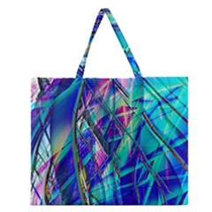 Title Wave, Blue, Crashing, Wave, Natuere, Abstact, File Img 20201219 024243 200 Zipper Large Tote Bag by ScottFreeArt