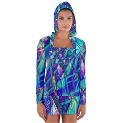 Title Wave, Blue, Crashing, Wave, Natuere, Abstact, File Img 20201219 024243 200 Long Sleeve Hooded T-shirt by ScottFreeArt