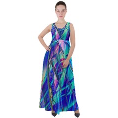 Title Wave, Blue, Crashing, Wave, Natuere, Abstact, File Img 20201219 024243 200 Empire Waist Velour Maxi Dress by ScottFreeArt