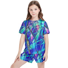 Title Wave, Blue, Crashing, Wave, Natuere, Abstact, File Img 20201219 024243 200 Kids  Tee And Sports Shorts Set by ScottFreeArt