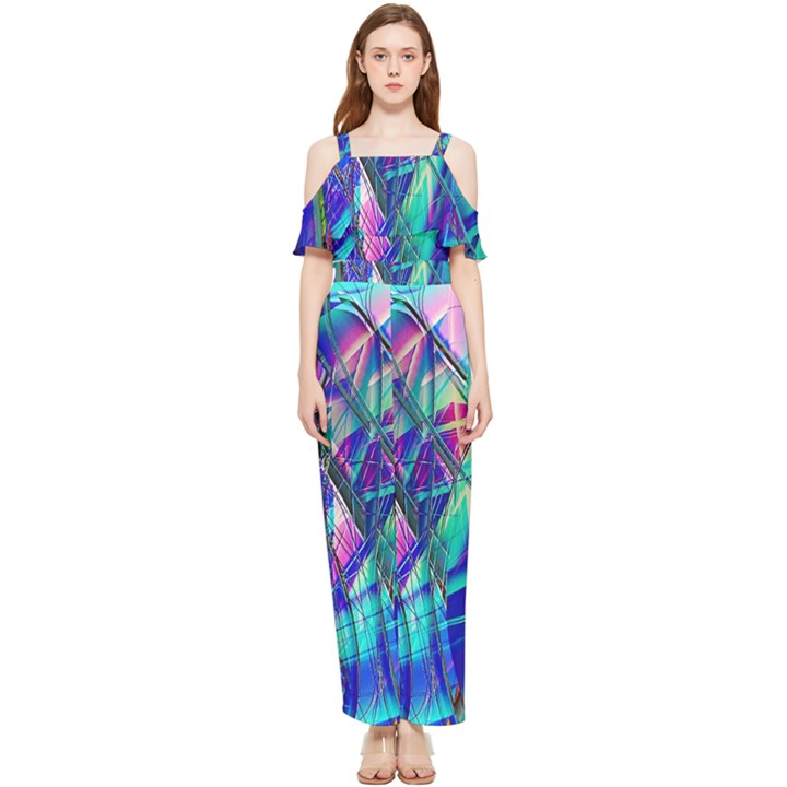 Title Wave, Blue, Crashing, Wave, Natuere, Abstact, File Img 20201219 024243 200 Draped Sleeveless Chiffon Jumpsuit