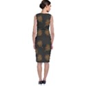 Roses Pattern Black-01 Classic Sleeveless Midi Dress View2