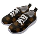 Roses Pattern Black-01 Kids Athletic Shoes View2