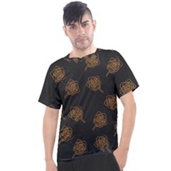 Roses Pattern Black-01 Men s Sport Top by brightlightarts