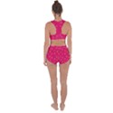 Roses Pattern Pink Color Racerback Boyleg Bikini Set View2