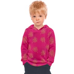 Roses Pattern Pink Color Kids  Overhead Hoodie by brightlightarts