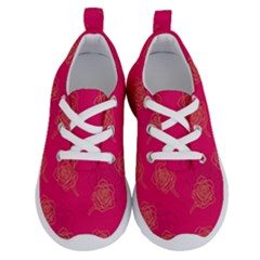 Roses Pattern Pink Color Running Shoes by brightlightarts