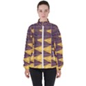 YELLOW, Traffic, cone, arrow, cracks, asphalt  Women s High Neck Windbreaker View1