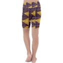 YELLOW, Traffic, cone, arrow, cracks, asphalt  Kids  Lightweight Velour Cropped Yoga Leggings View4