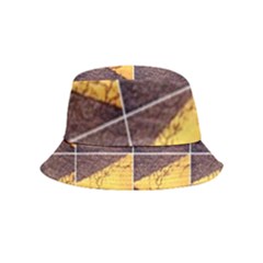 Yellow, Traffic, Cone, Arrow, Cracks, Asphalt  Inside Out Bucket Hat (kids) by ScottFreeArt