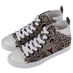 Cat Women s Mid-top Canvas Sneakers by HermanTelo