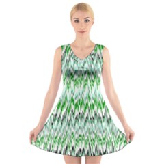 Paper African Tribal V-neck Sleeveless Dress