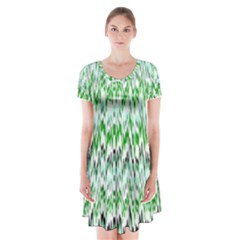 Paper African Tribal Short Sleeve V-neck Flare Dress by Mariart