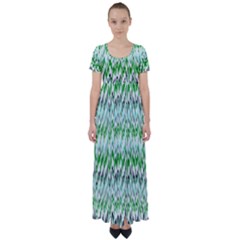 Paper African Tribal High Waist Short Sleeve Maxi Dress by Mariart