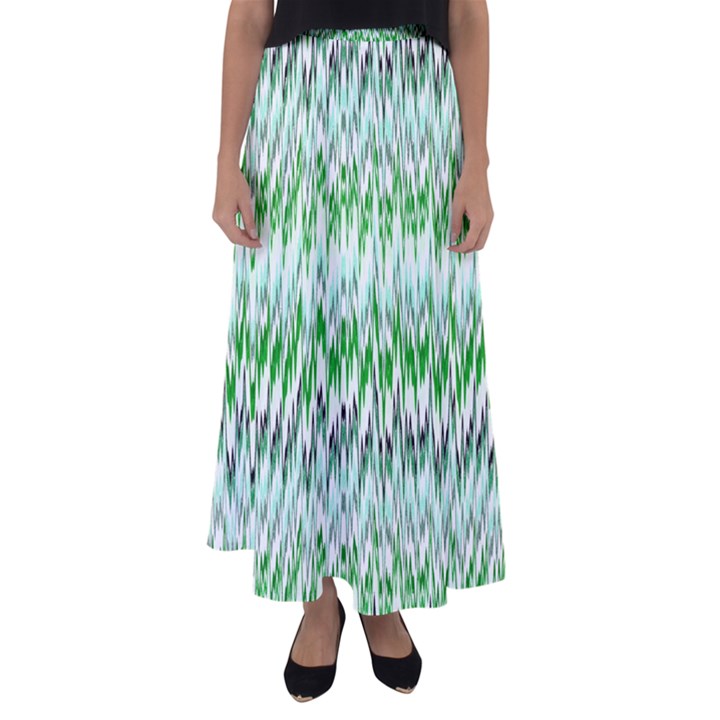 Paper African Tribal Flared Maxi Skirt