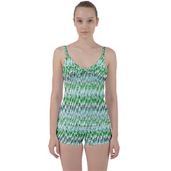 Paper African Tribal Tie Front Two Piece Tankini