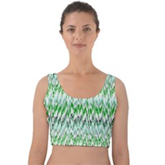 Paper African Tribal Velvet Crop Top