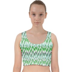 Paper African Tribal Velvet Racer Back Crop Top