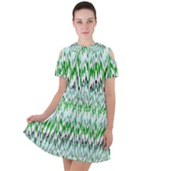 Paper African Tribal Short Sleeve Shoulder Cut Out Dress  by Mariart