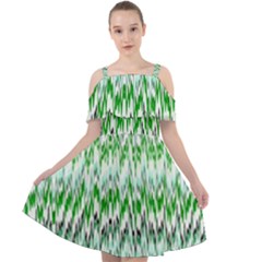 Paper African Tribal Cut Out Shoulders Chiffon Dress