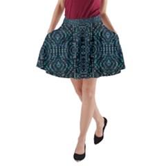 Fancy Stone Mosaic Print Pattern A-line Pocket Skirt by dflcprintsclothing