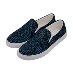 Fancy Stone Mosaic Print Pattern Women s Canvas Slip Ons by dflcprintsclothing