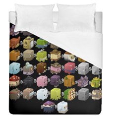 Glitch Glitchen Npc Cubimals Pattern Duvet Cover (queen Size) by WetdryvacsLair