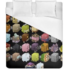 Glitch Glitchen Npc Cubimals Pattern Duvet Cover (california King Size) by WetdryvacsLair