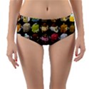 Glitch Glitchen Npc Cubimals Pattern Reversible Mid-Waist Bikini Bottoms View3